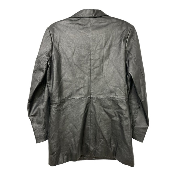 VTG NYC New York Cargo black leather jacket size Large. - Picture 3 of 12